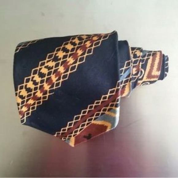 Black and Orange Striped Tie - Picture 3 of 5